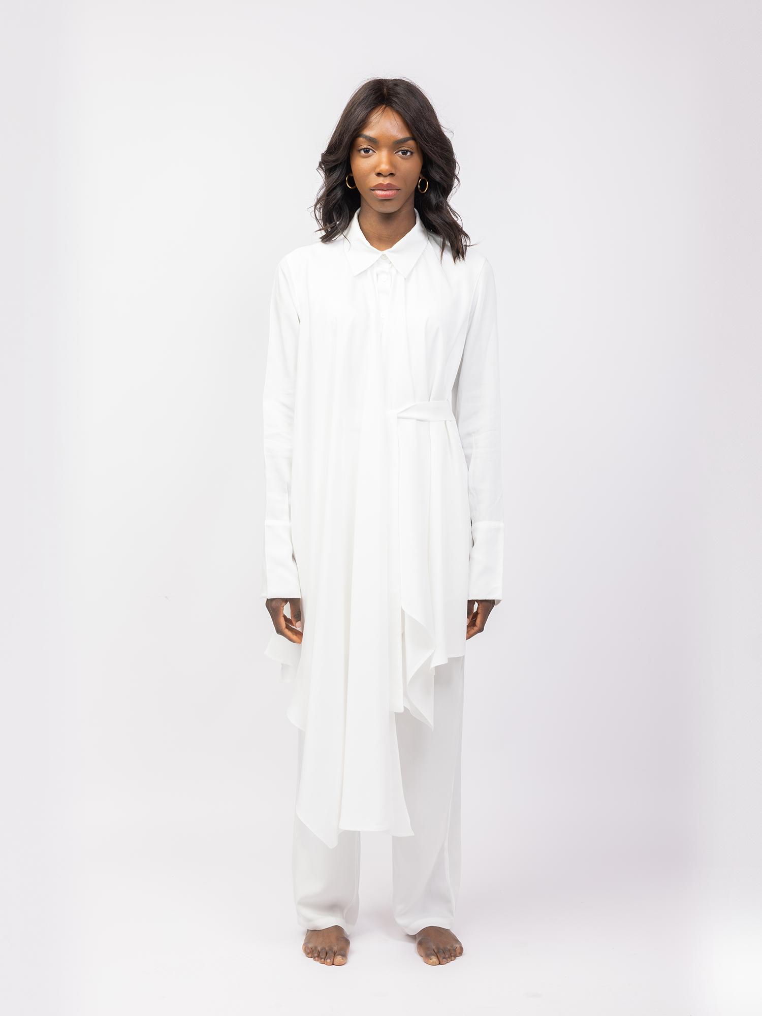 Portofino Shirt / Dress in Ecrù – Fi Milano Portofino Shirt / Dress in Ecrù – Fi Milano